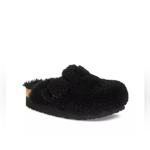 NEW NIB BIRKenstock Papillio Boston Big Buckle Shearling Clogs Shoes 39 L8 M6